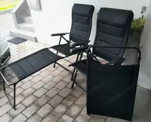 Camping Stühle XL Tesino mit Beinauflage 2 Stück 