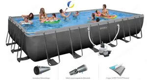 INTEX Swimming Pool Ultra-Frame 732x366x132