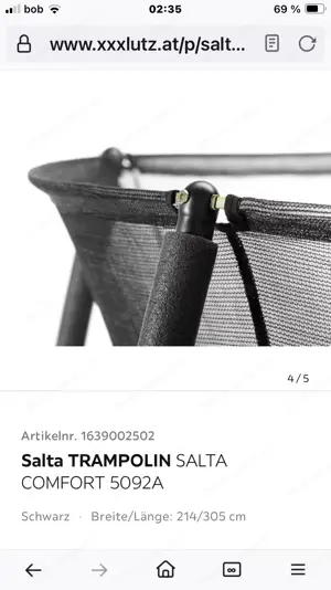 Trampolin Salta 214x305 rechteckig Bild 2