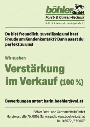Verstärkung im Verkauf