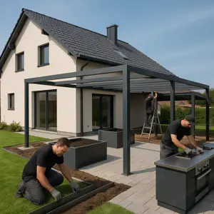 Stahl rund ums Hus - Rasenkante - Terrassenüberdachung - Hochbeet - Carport - Outdoor Kitchen