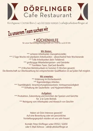 Küchenhilfe gesucht