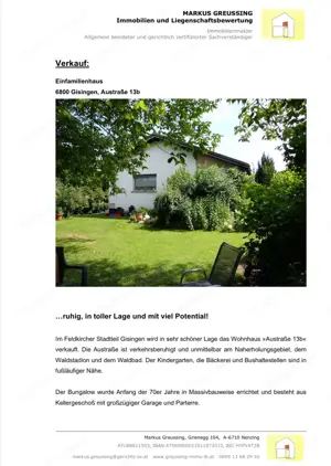 Hausverkauf in FK - Gisingen
