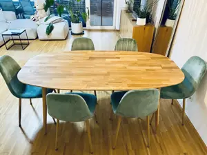 Eichentisch inkl. passender Polsterstühle Bild 2