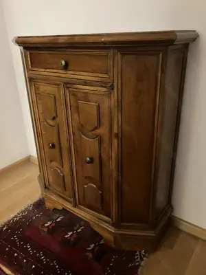 Kommode, Telefonschränkchen mit Schublade und Türen Stilmöbel Vintage Bild 2