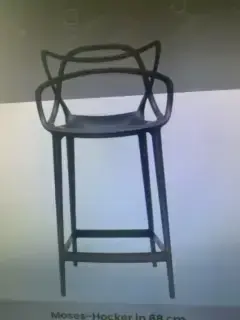Barhocker schwarz Kunststoff - Kartell Dupes   2 Stück - NEU! Bild 3