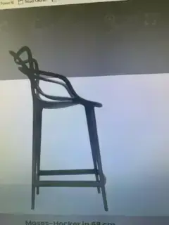 Barhocker schwarz Kunststoff - Kartell Dupes   2 Stück - NEU! Bild 2