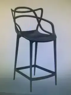 Barhocker schwarz Kunststoff - Kartell Dupes   2 Stück - NEU!