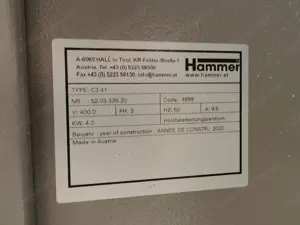 4-fach Kombimaschine Hammer C3 41 Comfort - Sägen, Hobeln, Fräsen Bild 2