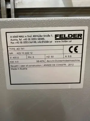 Felder Abricht-Dickenhobelmaschine 741 Bild 2