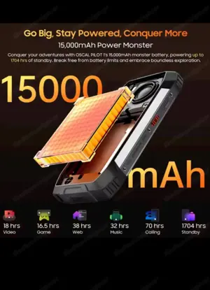 blackview Oscal Pilot 1 mit 6,67" display 18(6+12)ram+256gb 15000 mah akku outdoorhandy rugged smart Bild 6