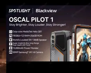 blackview Oscal Pilot 1 mit 6,67" display 18(6+12)ram+256gb 15000 mah akku outdoorhandy rugged smart Bild 2