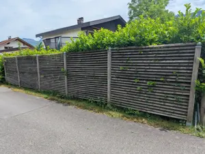 Sichtschutz Zaun Wand 9,5 m Meter Holz Bild 4