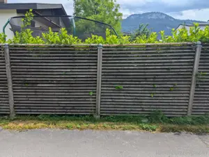 Sichtschutz Zaun Wand 9,5 m Meter Holz Bild 3