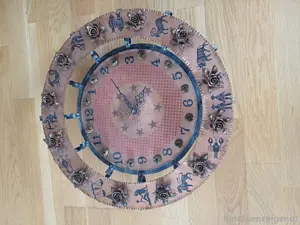 Wanduhr aus Kupfer Bild 3