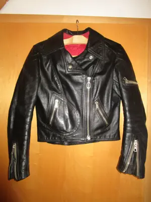 Motorrad Lederjacke Vintage Damen