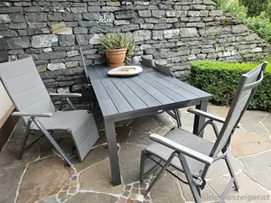 Gartentisch inkl. 5 verstellbare Stühle zur Selbstabholung