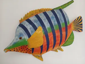 Deko-Fisch Metall Handarbeit Unikat  ca. 50x80 cm