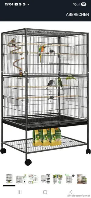 Verkaufe 3 Stk aneinanderhängende Vogelkäfige