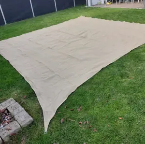 Viereck- Sonnensegel Sonnenschutz 420 cm x 400 cm Creme Bild 2