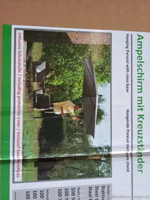 Ampelschirm mit Kreuzständer NEU 