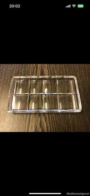 rechteckige Glasschale