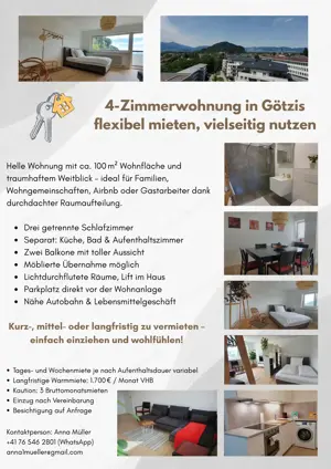 4-Zimmerwohnung in Götzis   flexibel mieten, vielseitig nutzen Bild 2