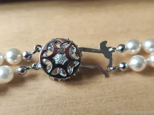 Perlenkette silber  Bild 2