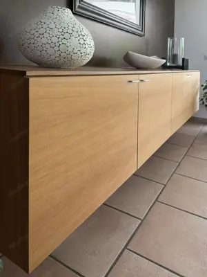Tischler Hängesideboard Vollholz, 252L x 47B x53H, Nuss Natur Bild 4