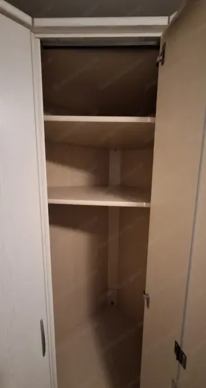 Falttüreneckschrank, Esche weiss mit Schubkasteneinsatz Bild 6