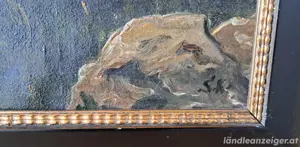 1900 Romantische Waldlandschaft Bergwiese Tannen Ölgemälde Alpen Gebirge Bergwiese Bild 3