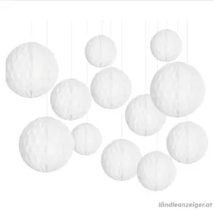 Lampions Wabenbälle Papierfächer 