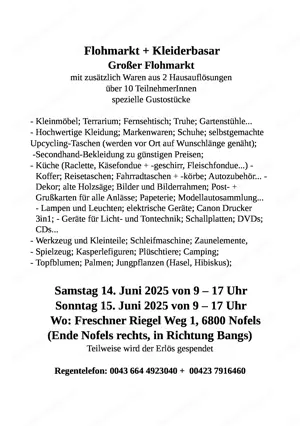 Großer Flohmarkt in Nofels