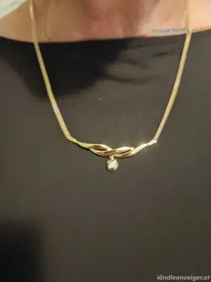 Vintage Kette mit beweglichen Anhänger vergoldet  Bild 7