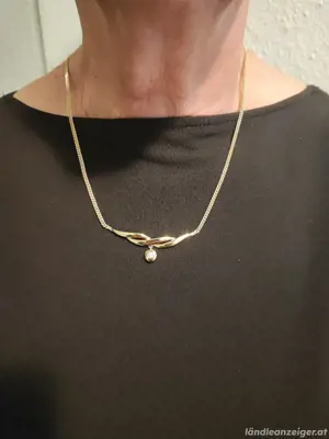 Vintage Kette mit beweglichen Anhänger vergoldet  Bild 8