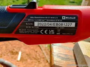 Rasentrimmer 36 V Akku Einhell Bild 2