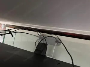 Musterring ATERNO Wohnzimmer Einrichtung weiss nussbaum mit Chrome Griffen Bild 3