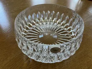 Schale aus Kristallglas Handarbeit Vintage
