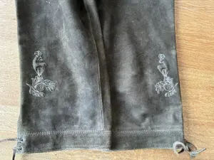 Lederhose bestickt - aus Ziegenvelours - unisex Bild 2