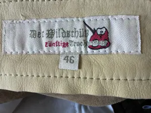 Lederhose bestickt - aus Ziegenvelours - unisex Bild 5