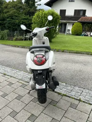 Beeline Memory Estate 50 Moped zu verkaufen   Retroroller in Weiß, top gepflegt, unfallfrei Bild 4