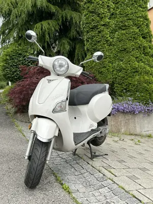 Beeline Memory Estate 50 Moped zu verkaufen   Retroroller in Weiß, top gepflegt, unfallfrei Bild 6