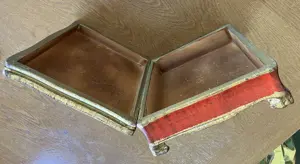 Holzschatulle gold und rot Barock Vintage Bild 3