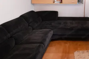 Wohnlandschaft, Sofa, schwarz, Klappfunktion Bild 3