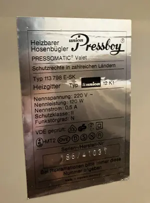 Hosenbügler Pressboy beheizbar Bild 3