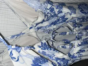 Neuwertiges langes Sommerkleid in blau Gr S tall Bild 7