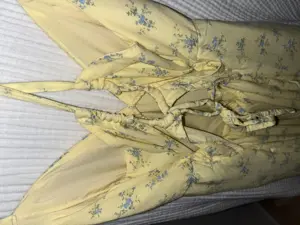 Neuwertiges langes Sommerkleid in gelb Gr S tall Bild 3