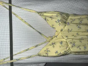Neuwertiges langes Sommerkleid in gelb Gr S tall Bild 4