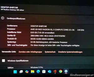 HP Desktop PC mit Windows 11  Bild 2