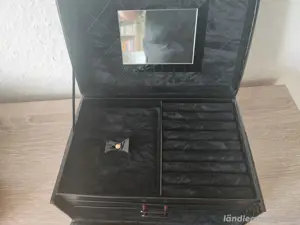 Vintage Schmuckkoffer Echtleder Handarbeit  Bild 3